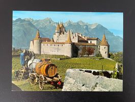 AK VD Aigle, Le Château et les Alpes valaisannes