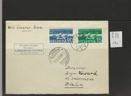 Enveloppe vol Locarno Roma 1940 avec F16 F18