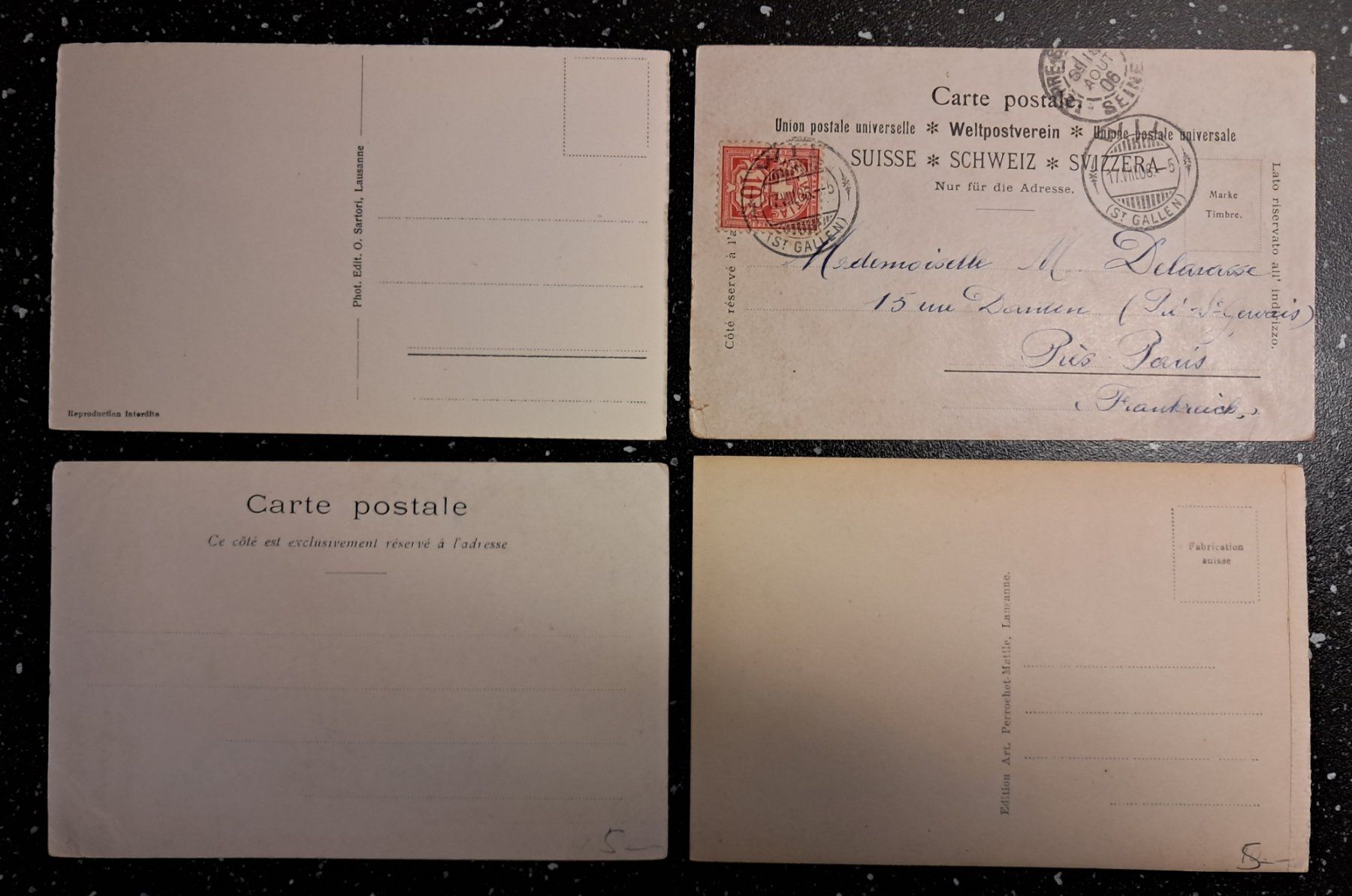 Cartoline postali: 4 CP - VEVEY - PETITS DEFAUTS – Usato da Ponto Valentino venduto da giorgia06 1