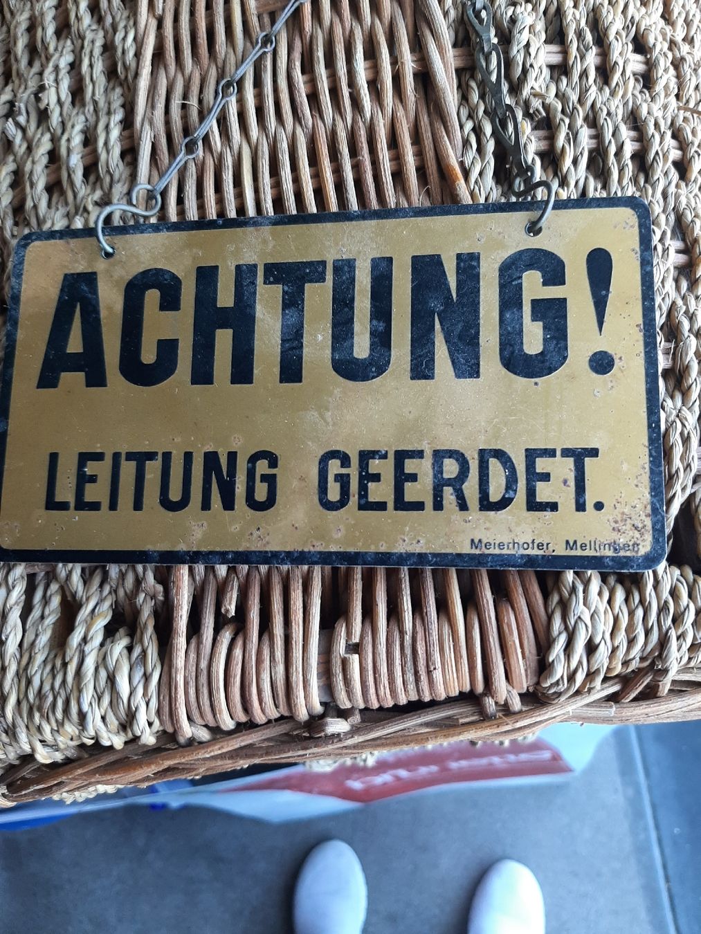 Insegne: Kleines, altes Blechschild – Usato da Aarwangen venduto da jaelli01