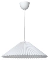 Hängeleuchte, plissiert weiß, 59 cm