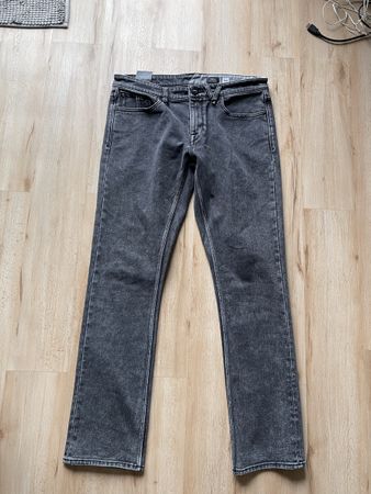 Volcom Vorta Slim Straight jeans noir  délavé 34 homme neuf