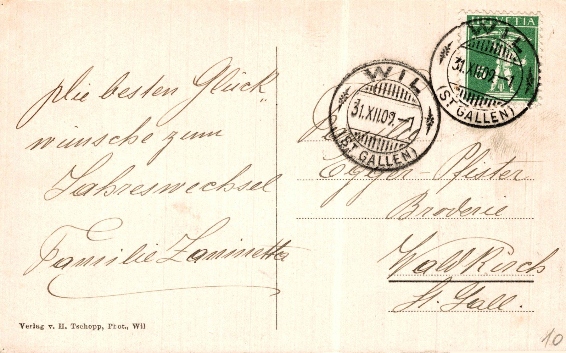 Cartes postales: Wil, unterer Stadtteil – D'occasion à Bronschhofen par Astore 1