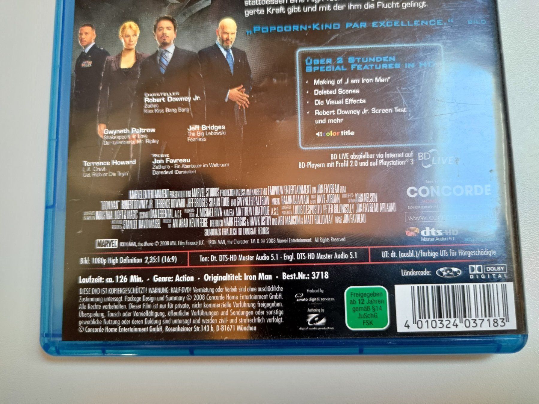 Tutti i DVDs: Iron Man 1 (2008) – Usato da Liestal venduto da Kratzilla 3