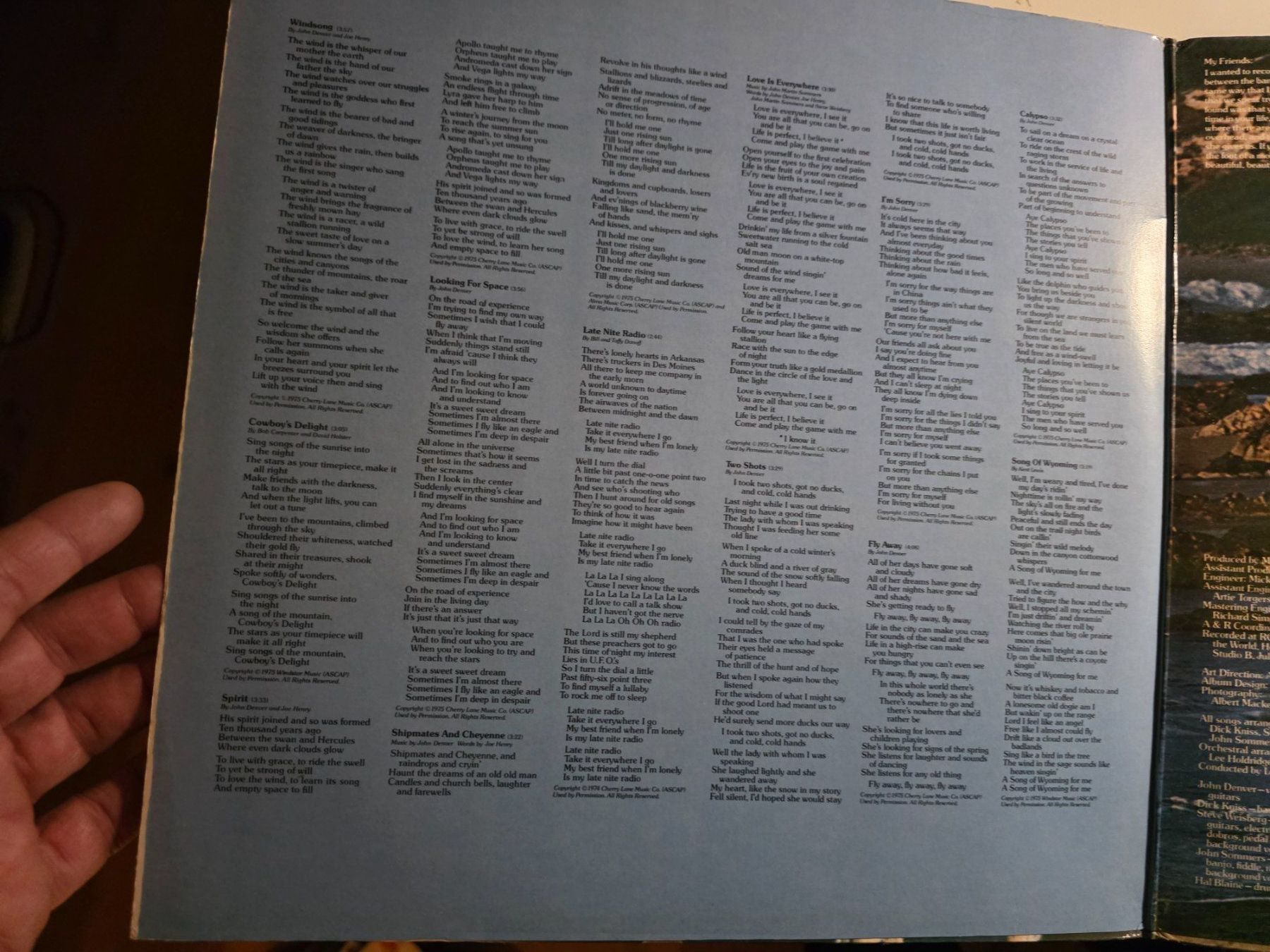 Dischi in vinile: LP Vinyl - John Denver Windsong - 1975 – Usato da Walterswil BE venduto da Lonitti 6