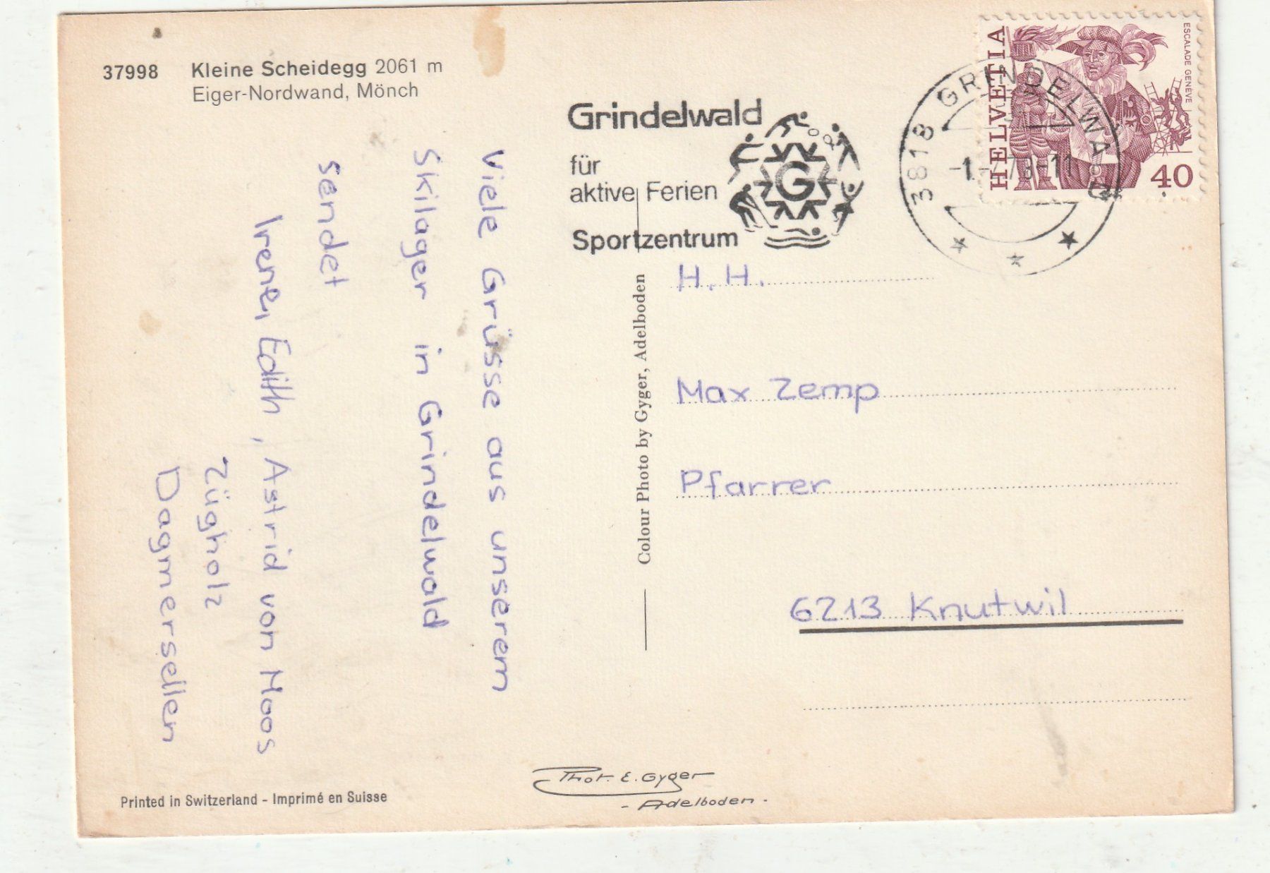 Cartoline postali: Kleiner Scheidegg – Usato da Lumbrein venduto da made02 1