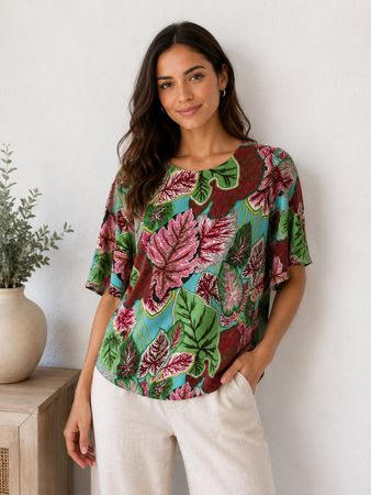 Neuwertig Rose und Olive Bluse Gr. L