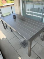 Gartentisch mit Stühlen Aluminium/Kunststoff grauton gute...
