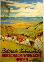 Zahnradbahn Rorschach, Wienacht, Heiden  Original Plakat
