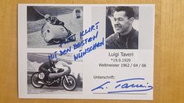 Luigi Taveri, Original Autogramm auf Foto in s/w