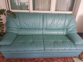 2er Sofa aus echtem Leder 