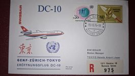 Swissair Geneve - Zürich - Tokyo 15.03.1974
