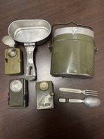 Schweizer Armee Essgeschirr Lampen Besteck Set gebraucht