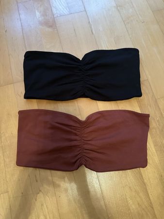 2 ONLY Bandeau-Tops Gr. L schwarz & braun neuwertig