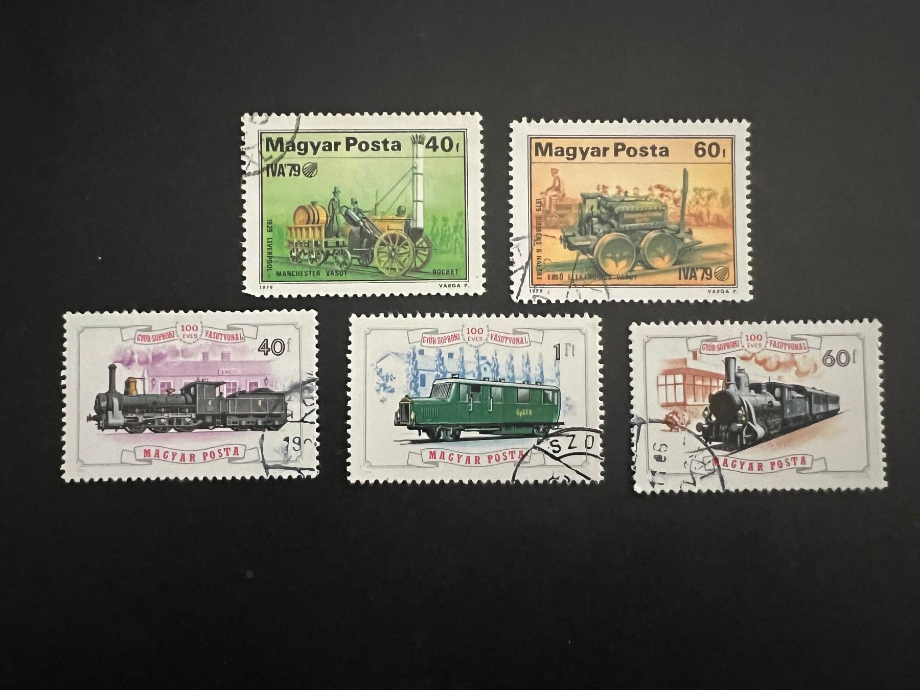 Alle Briefmarken: Hungary diverse  Old Trains gestempelt( D242) – Gebraucht aus Hinwil von Sidi4