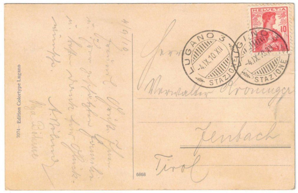 Cartoline postali: Lugano - Standseilbahn Monte Bré – Usato da Binningen venduto da Mountainrider 1
