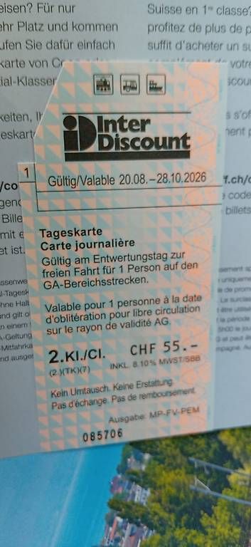 Biglietti: Carta giornaliera FFS – Nuovo e nell'imballaggio originale da Bellinzona venduto da luc_fxr2