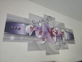 Wandbild Orchideen Lila 5-teilig 