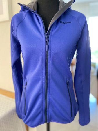 SALEWA Damen Fleecejacke Wanderjacke Gr. 38 blau-lila