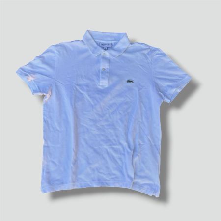 Lacoste vintage white poloshirt retro herren M
