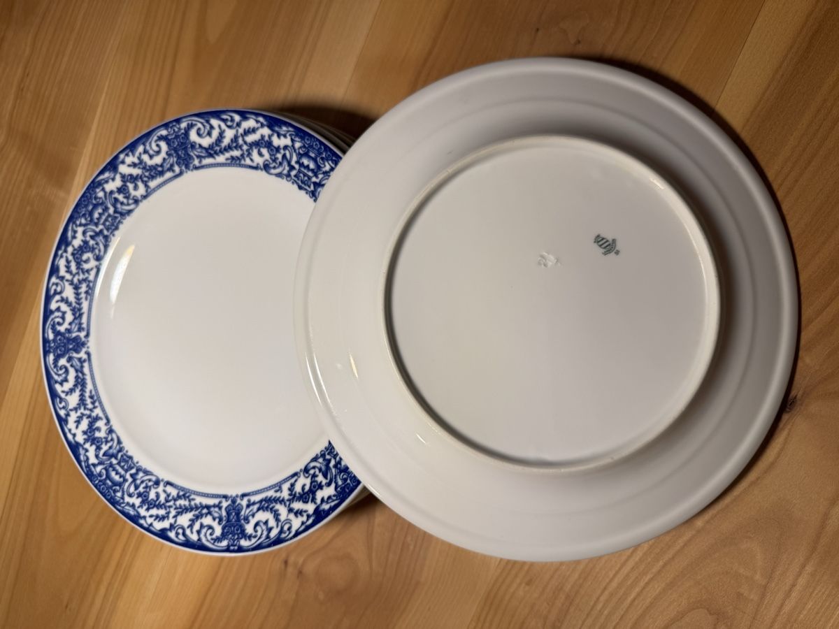 Set di piatti: 6er Set Essteller Langenthal mit blauem Dekor – Usato da Cham venduto da matap1 1