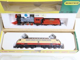 Minitrix 2 x Loks TEE BR E03 & Dampflok - Spur N