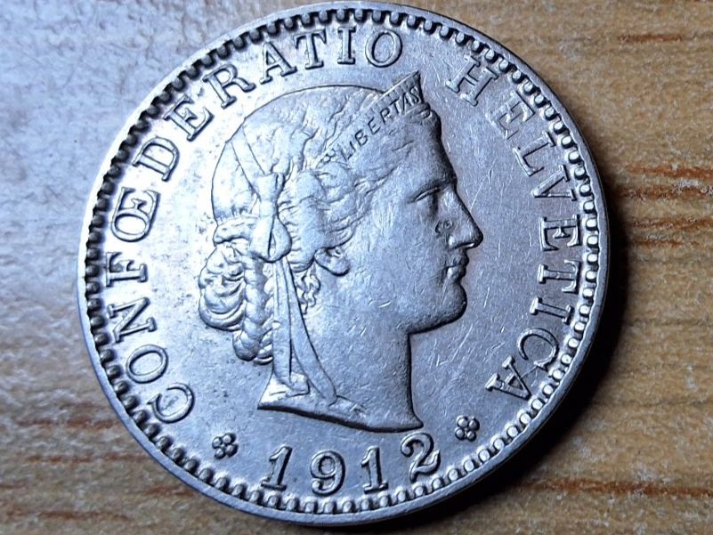 Tutti le monete: 20 Rappen 1912 - sehr schön! – Usato da Münchenstein venduto da purbach1 4