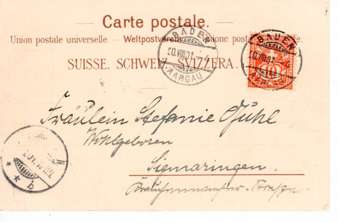 Cartes postales: Gruss aus Baden 1901 – D'occasion à Wolhusen par Curver9 1