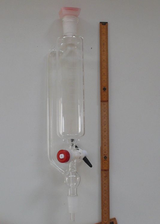 Tenlacum Glas Tropftrichter 250ml Mit Absperrhahn - Labor Trichter Mit Druckausgleich