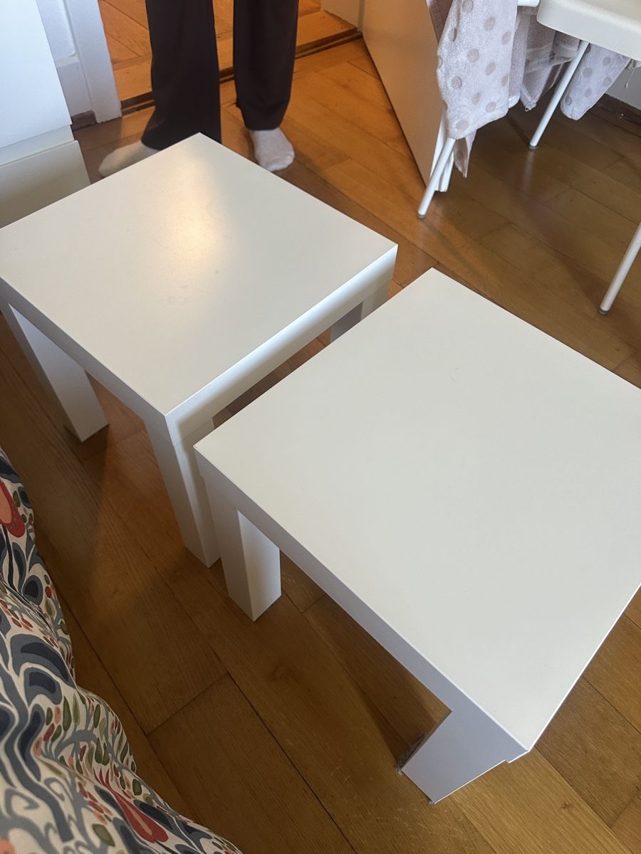 Ikea Nachttische: 2 IKEA LACK Side table white 35x35 cm used – Gebraucht aus Lausanne von lui_d9g6