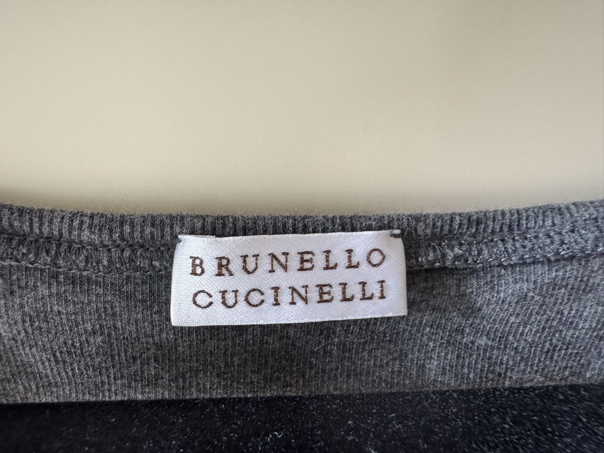 Brunello Cucinelli Tops: Brunello Cucinelli Top, Grau, Baumwolle/Lyra, Gr. M – Neu (gemäss Beschreibung) aus davos Platz von cla_qjb2 3