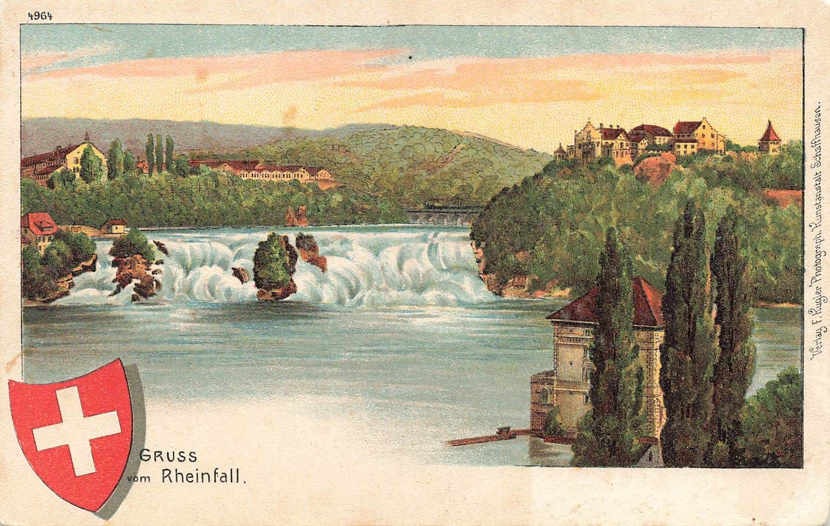 Cartoline postali: Rheinfall Schaffhausen – Usato da Biasca venduto da Blenio71