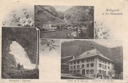 Bellegarde Jaun FR Hotel Cascade 1918 3 Bild sehr gut erhalt