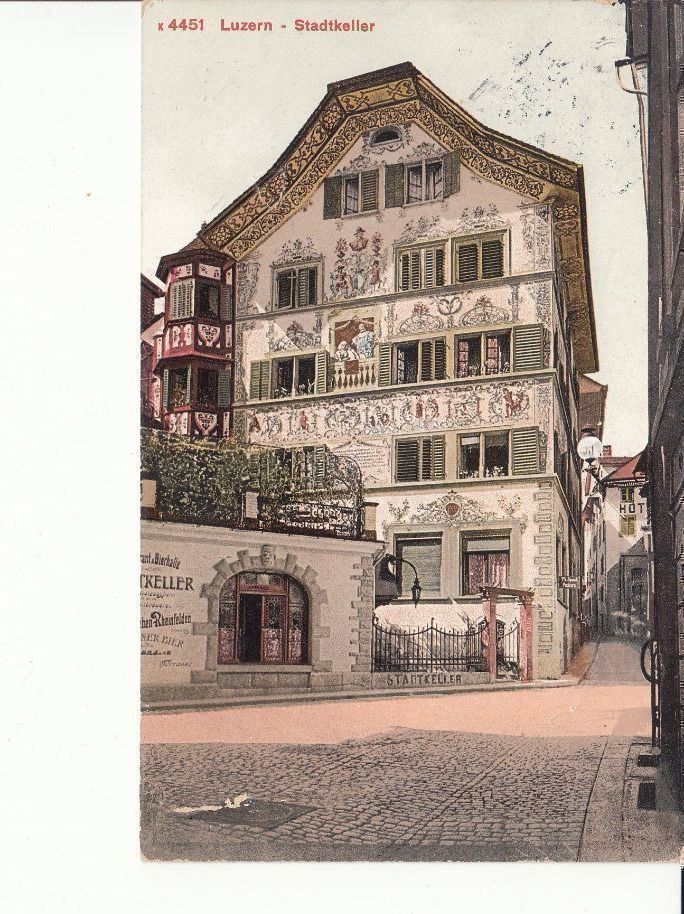 Cartoline postali: Luzern Stadtkeller 1914 – Usato da Bürglen TG venduto da StampGraf