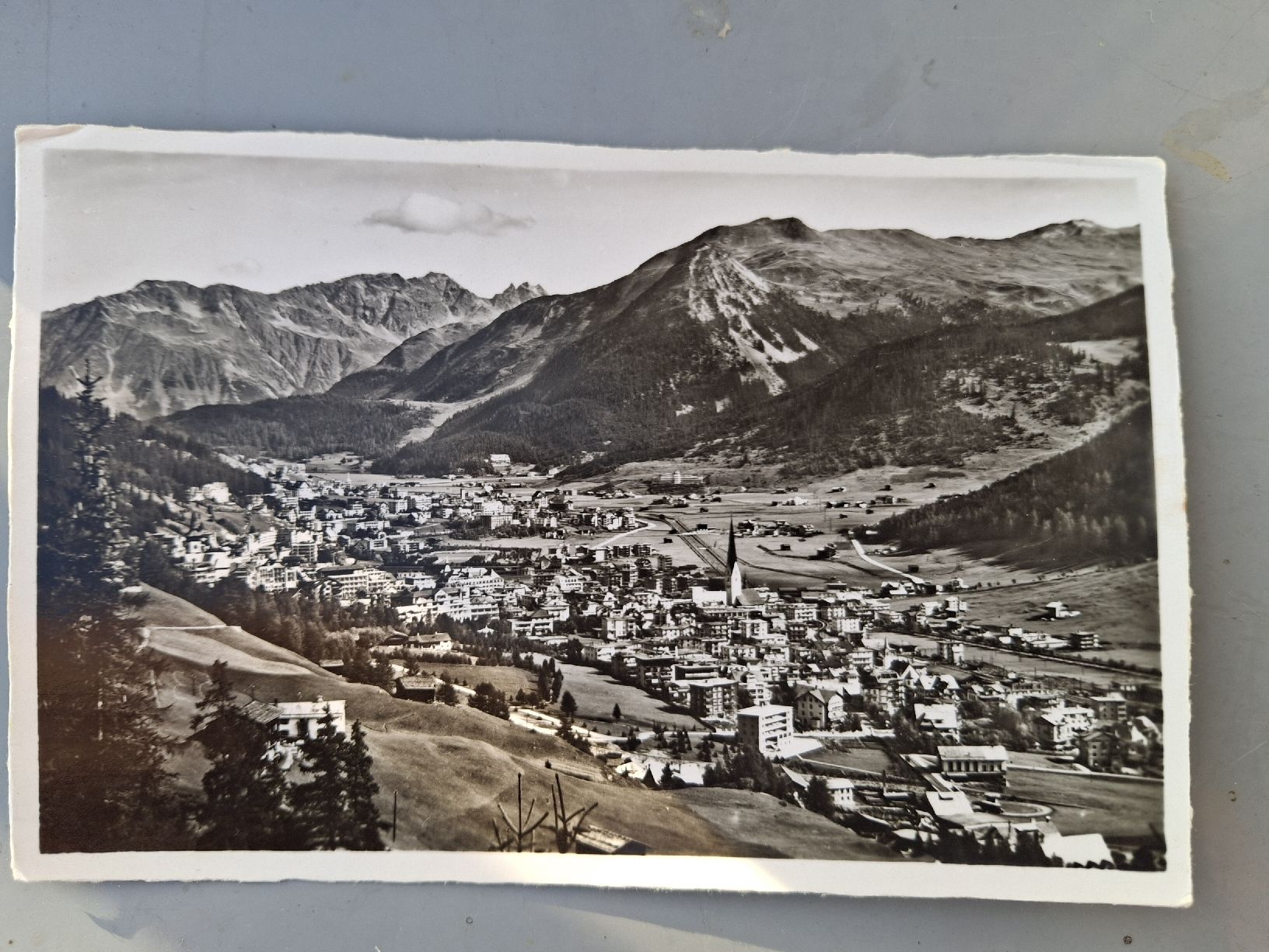 Cartoline postali: Alte Ansichtskarte Davos, Graubünden, 1937 – Usato da Aadorf venduto da Greg19