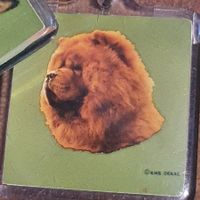 Porte-clés vintage chien 4x4 cm