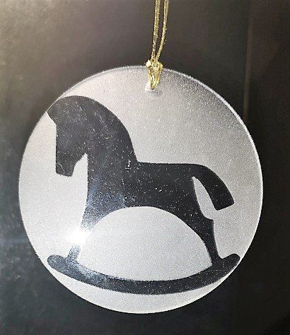 Figuren: Christbaumanhänger Glasbild Pferd – Neu (gemäss Beschreibung) aus Lutzenberg von Pinschi01