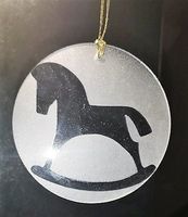 Christbaumanhänger Glasbild Pferd