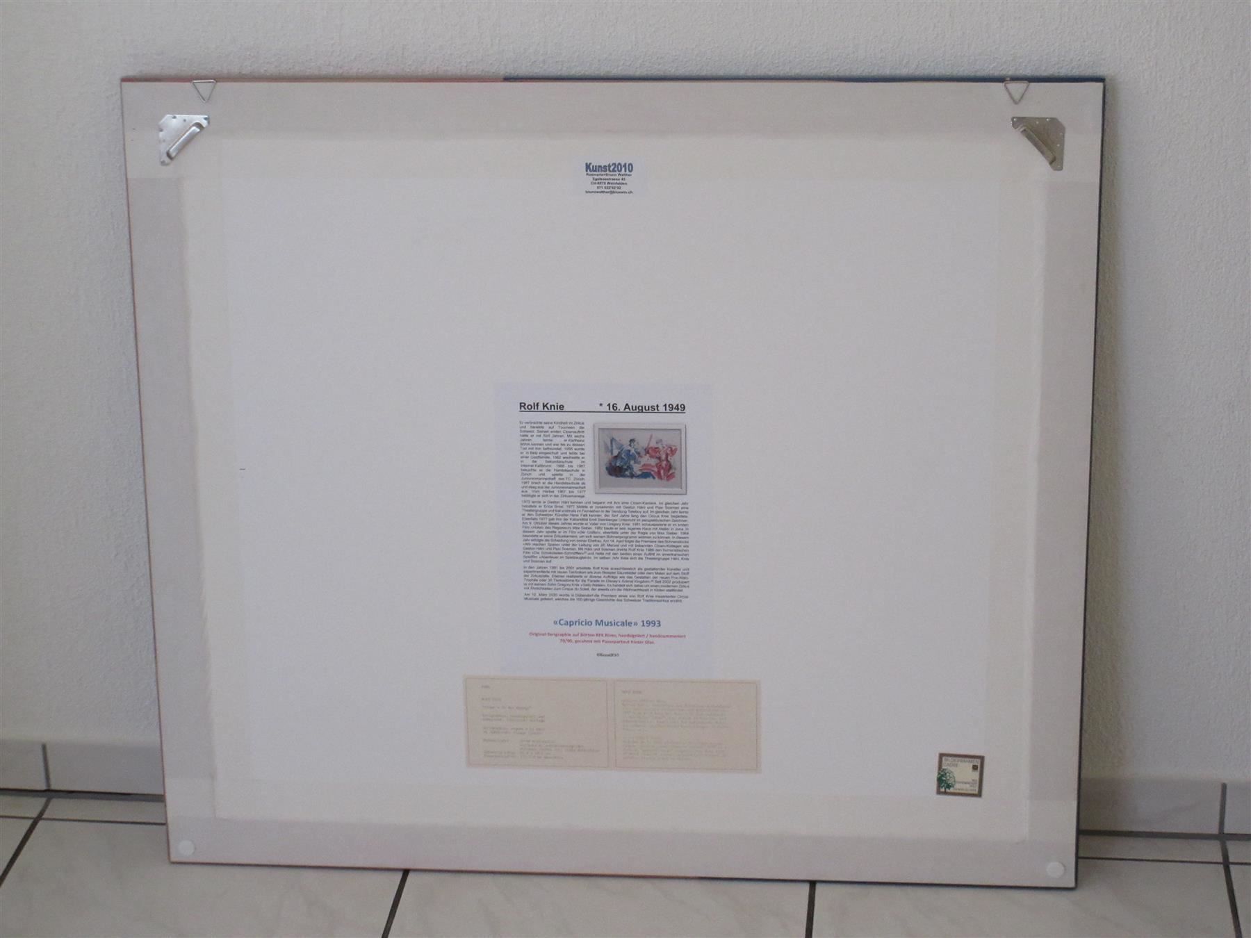 Grafiken & Lithographien: Rolf Knie CAPRICIO MUSICALE   hs./hn. – Gebraucht aus Weinfelden von Kunst2010 8