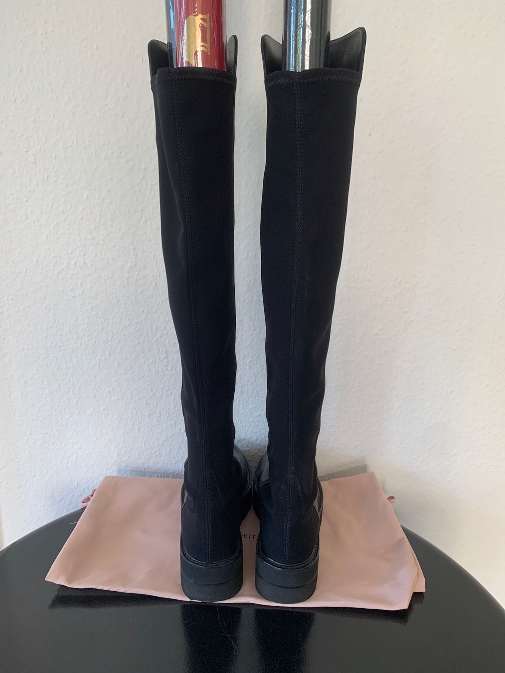 Stuart Weitzman Chaussures femmes: Stuart Weitzman: Edle schwarze Overknee Lederstiefel, 37 – D'occasion à Luzern par designluzern 4