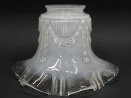 Vintage Glas Lampenschirm Tulpenform Lampe Tulpe Klar/Weiss