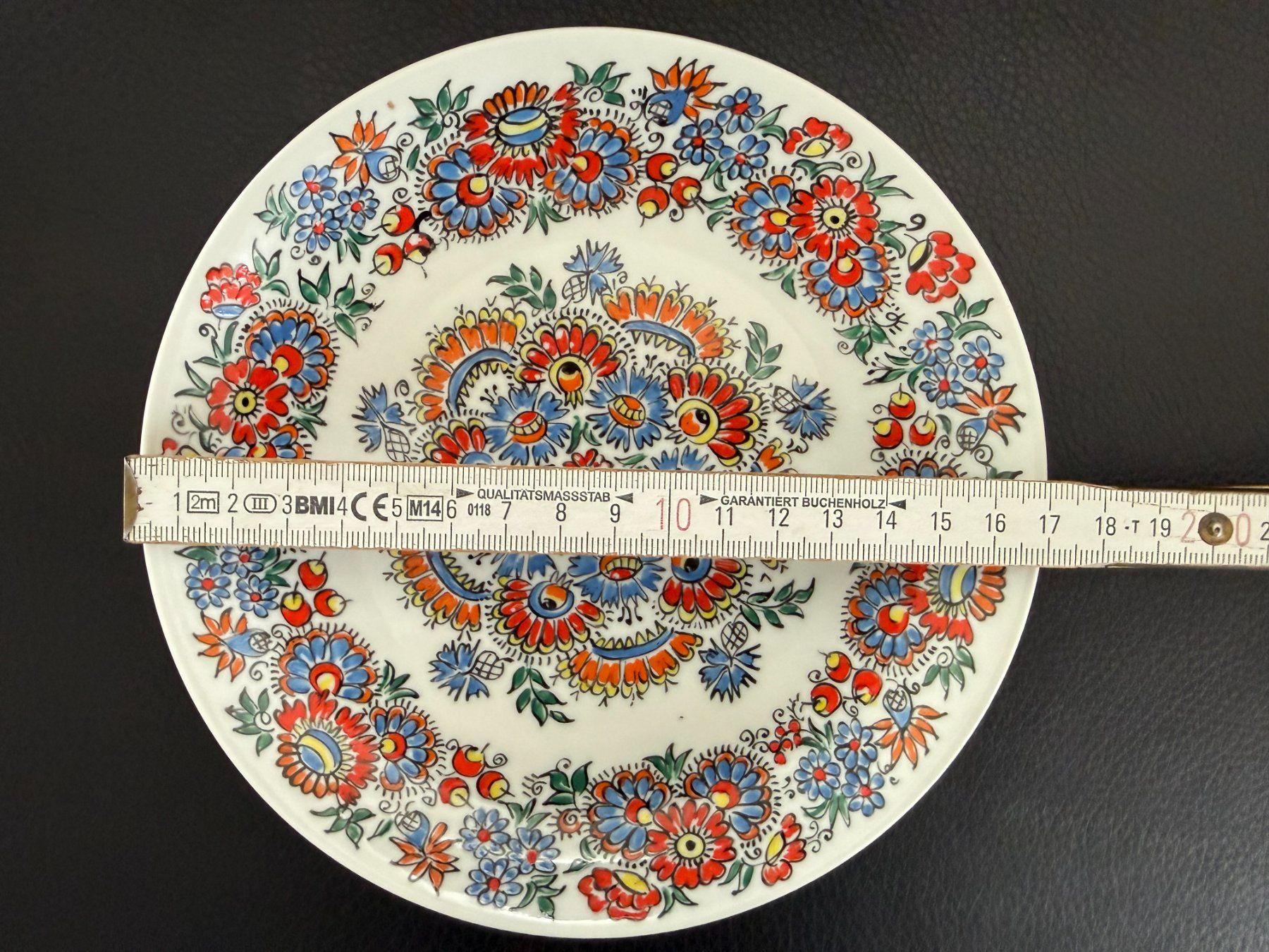 Teller: OPOLE  TELLER  BISQUITTELLER  ANBIETTELLER   HANDGEMALT – Gebraucht aus Subingen von ArtBead 5