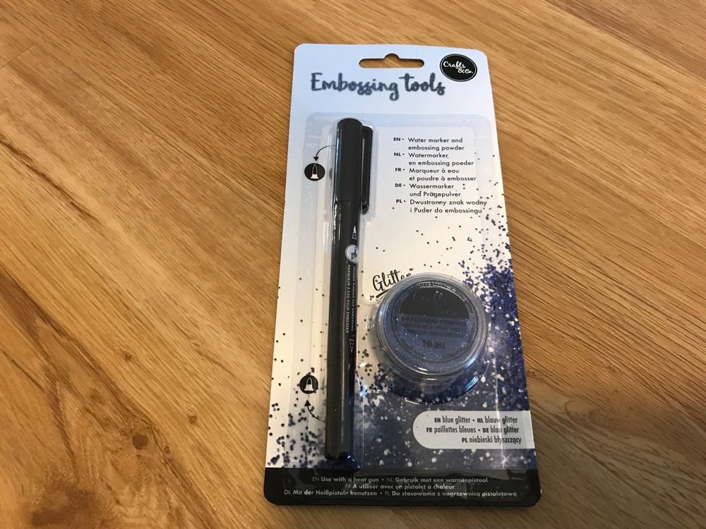 Embossing set Blau glitter Kaufen auf Ricardo