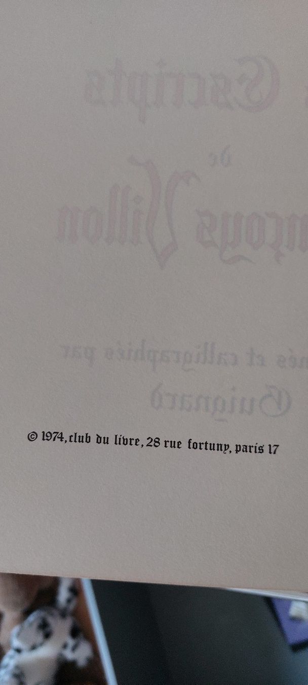 Libri: Les escripts de Villon, coffrets avec plan de Paris, gravure – Usato da Adliswil venduto da JulienCycling 1