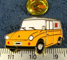 VW 147 FRIDOLIN PTT POST AUTO PIN GEPRÄGT GOLDIG OLDI