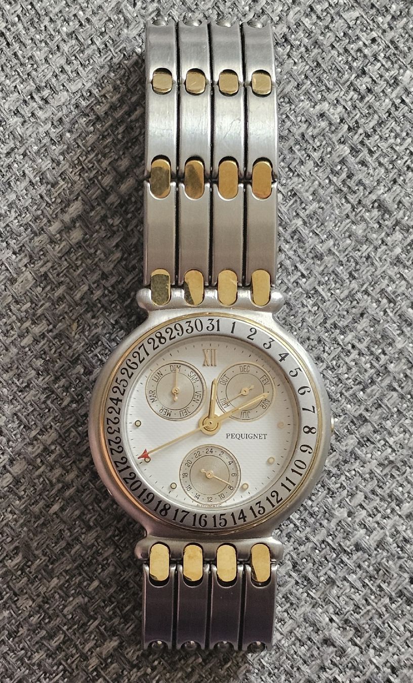 Orologi: Pequignet AUTOMATIC, calendrier complet, vintage rare! – Usato da Genève venduto da Fresko01 4