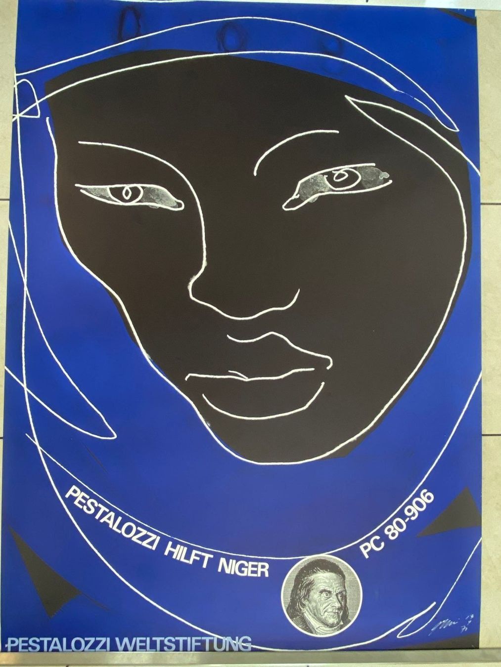 Posters & Illustrations: Hans Erni Plakat Pestalozzi hilft Niger – D'occasion à Vaduz par Unikate-Markt
