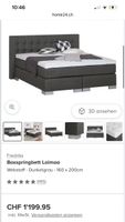 Elegant Fredriks Loimaa Boxspring Bed - 160x200cm, Grey