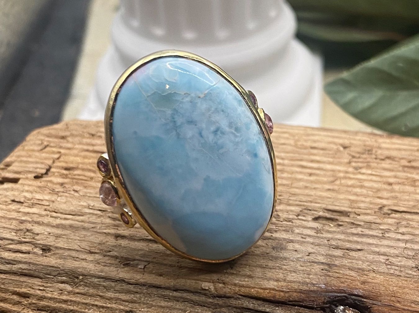 Anelli: Larimar Statement Ring in Sterlingsilber, Gr.56 – Nuovo (secondo la descrizione) da Luzern venduto da S.Kern01 4