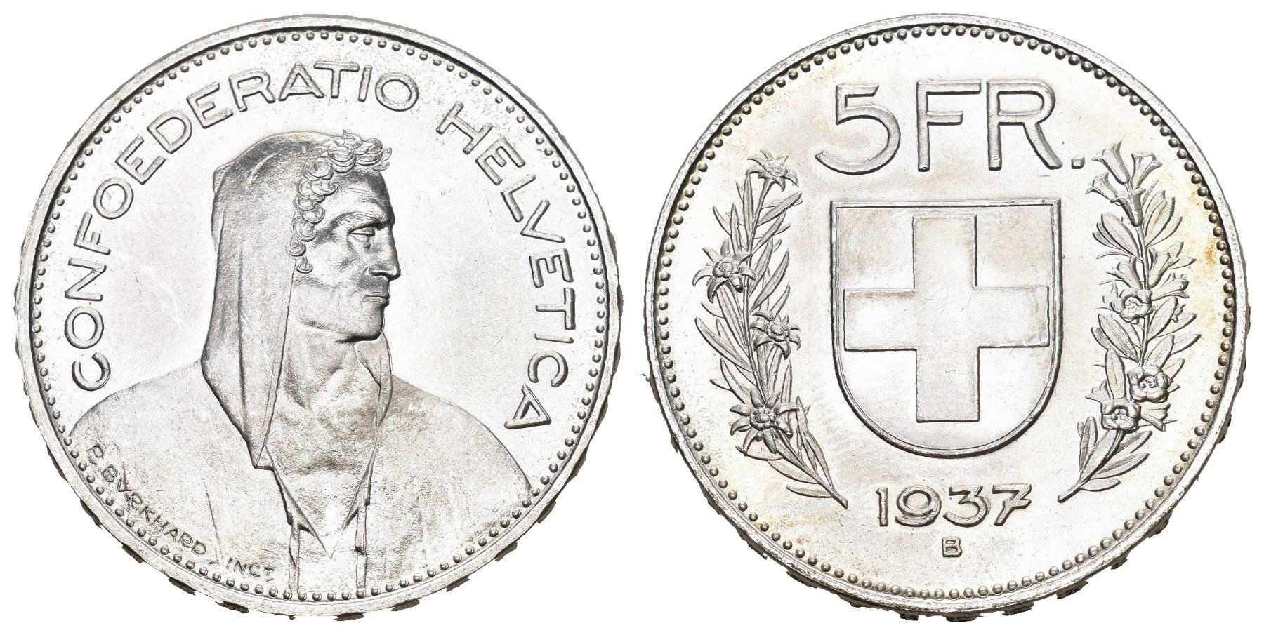 Alle Münzen: Schweiz 1937 – Gebraucht aus Bern von numismatictops